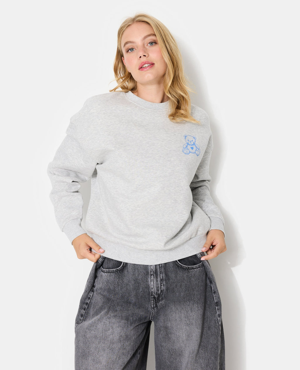 Sweat molleton oversize avec print devant et dos