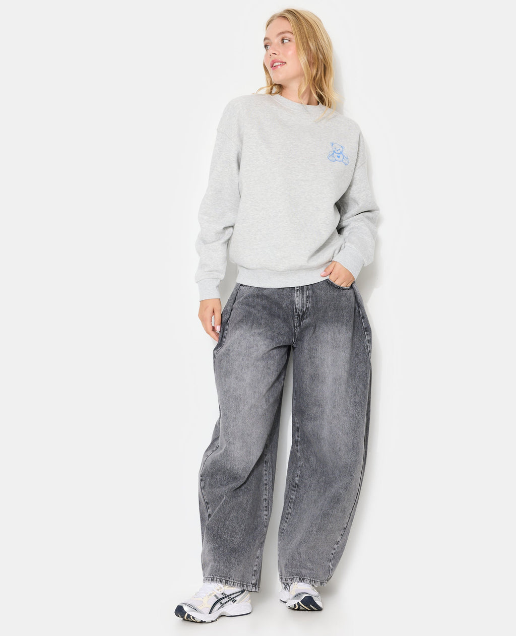 Sweat molleton oversize avec print devant et dos