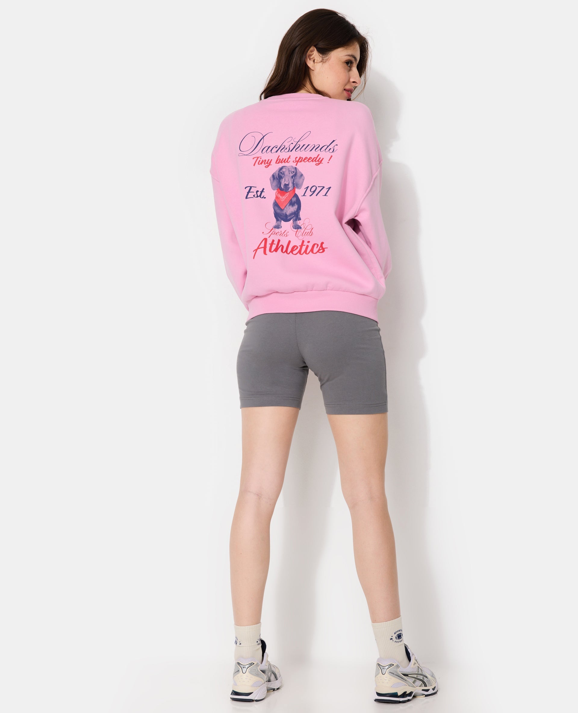 Sweat molleton oversize avec print devant et dos