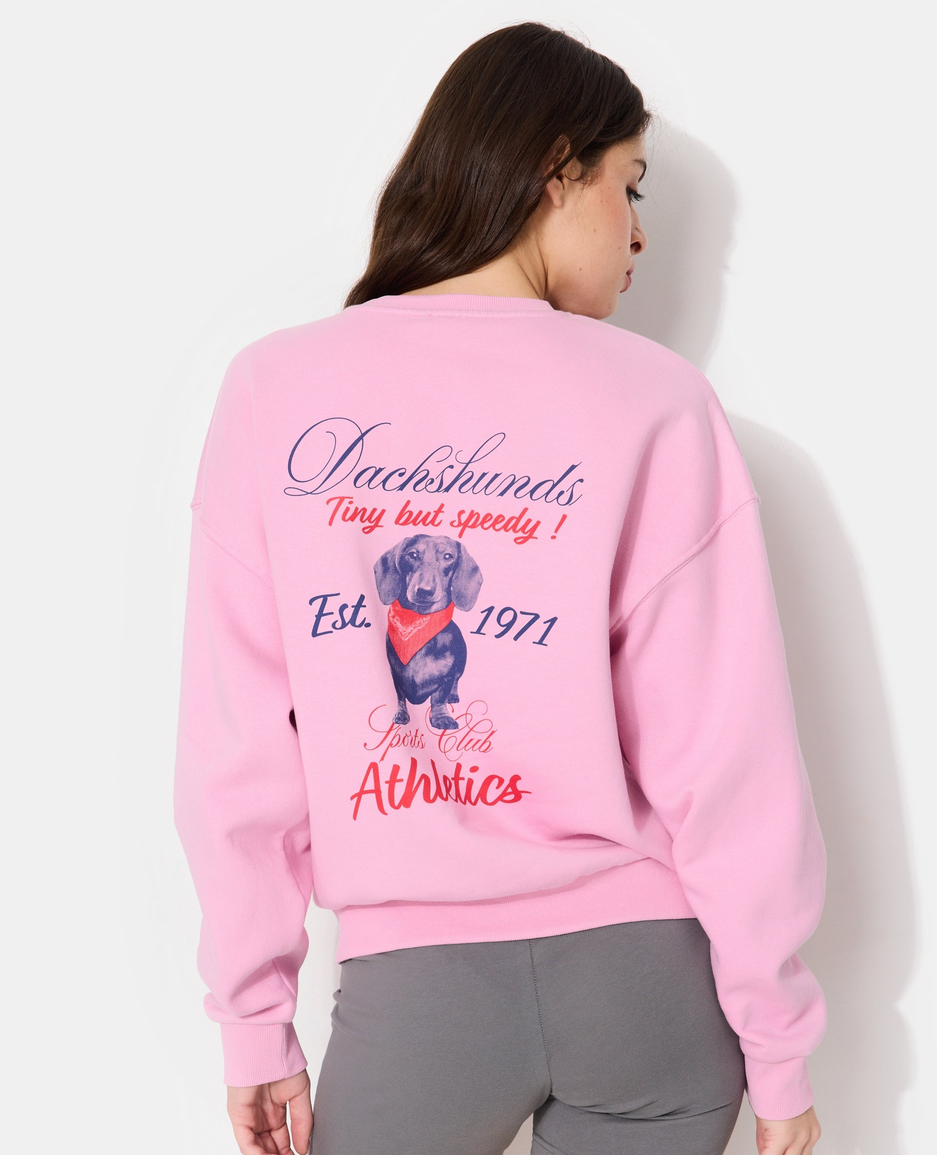 Sweat molleton oversize avec print devant et dos