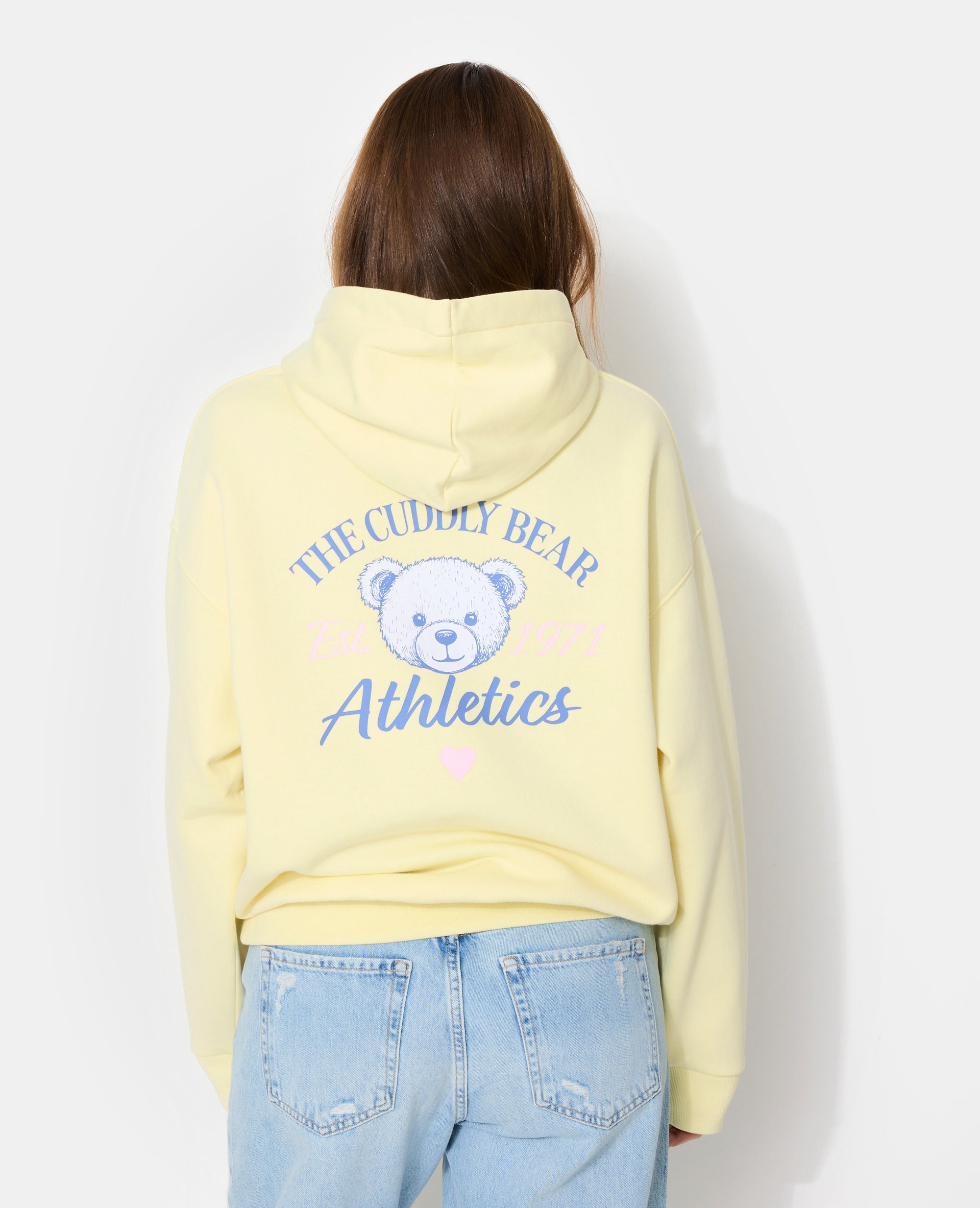Sweat capuche avec print poitrine et dos