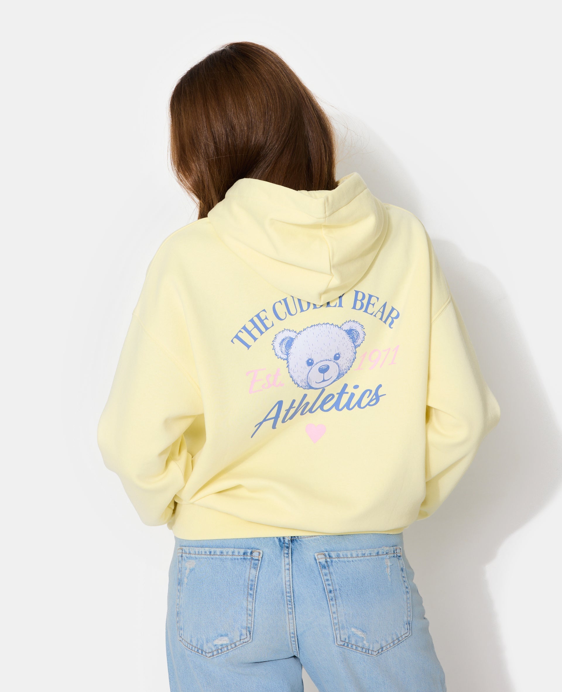 Sweat capuche avec print poitrine et dos