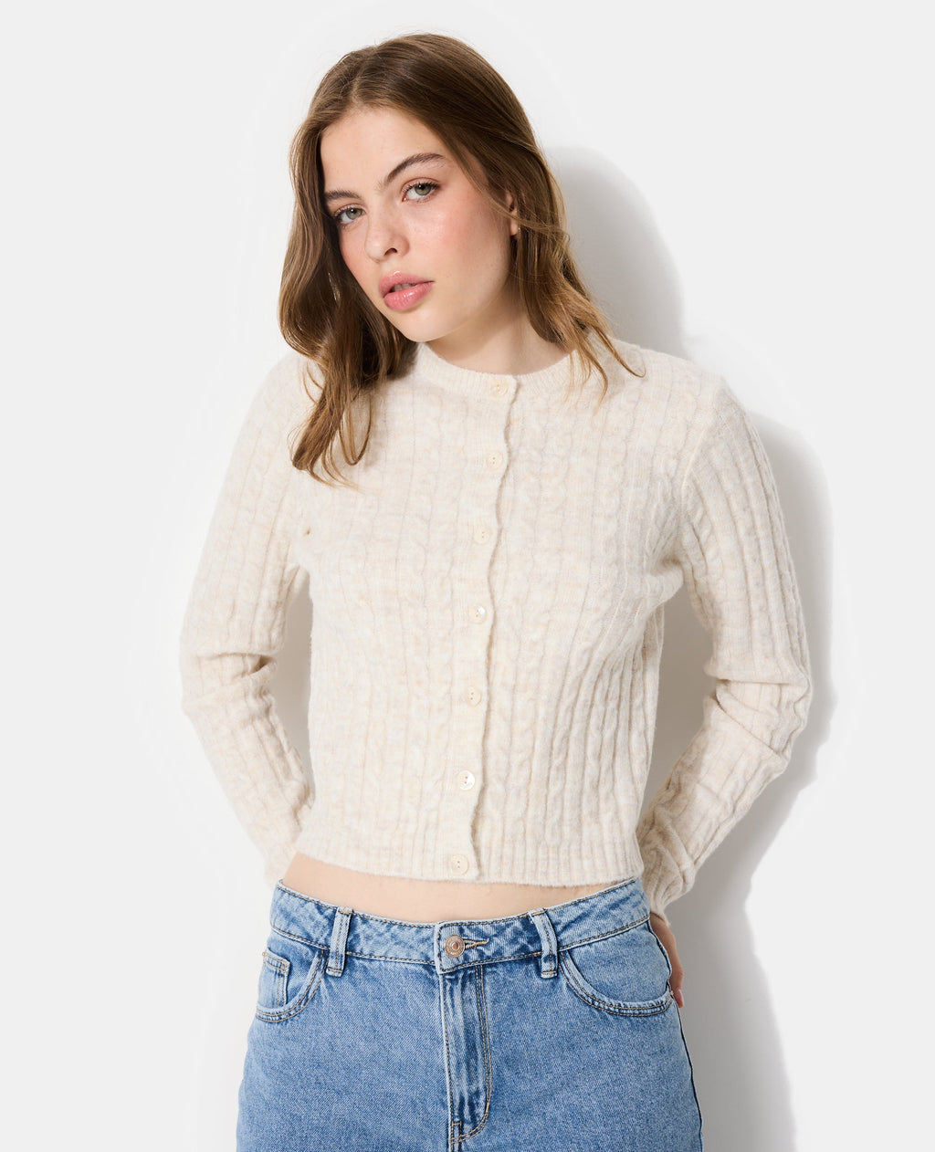 Gilet en maille torsadée