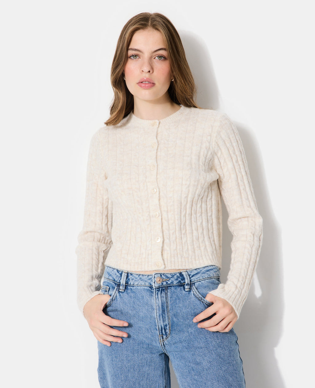 Gilet en maille torsadée