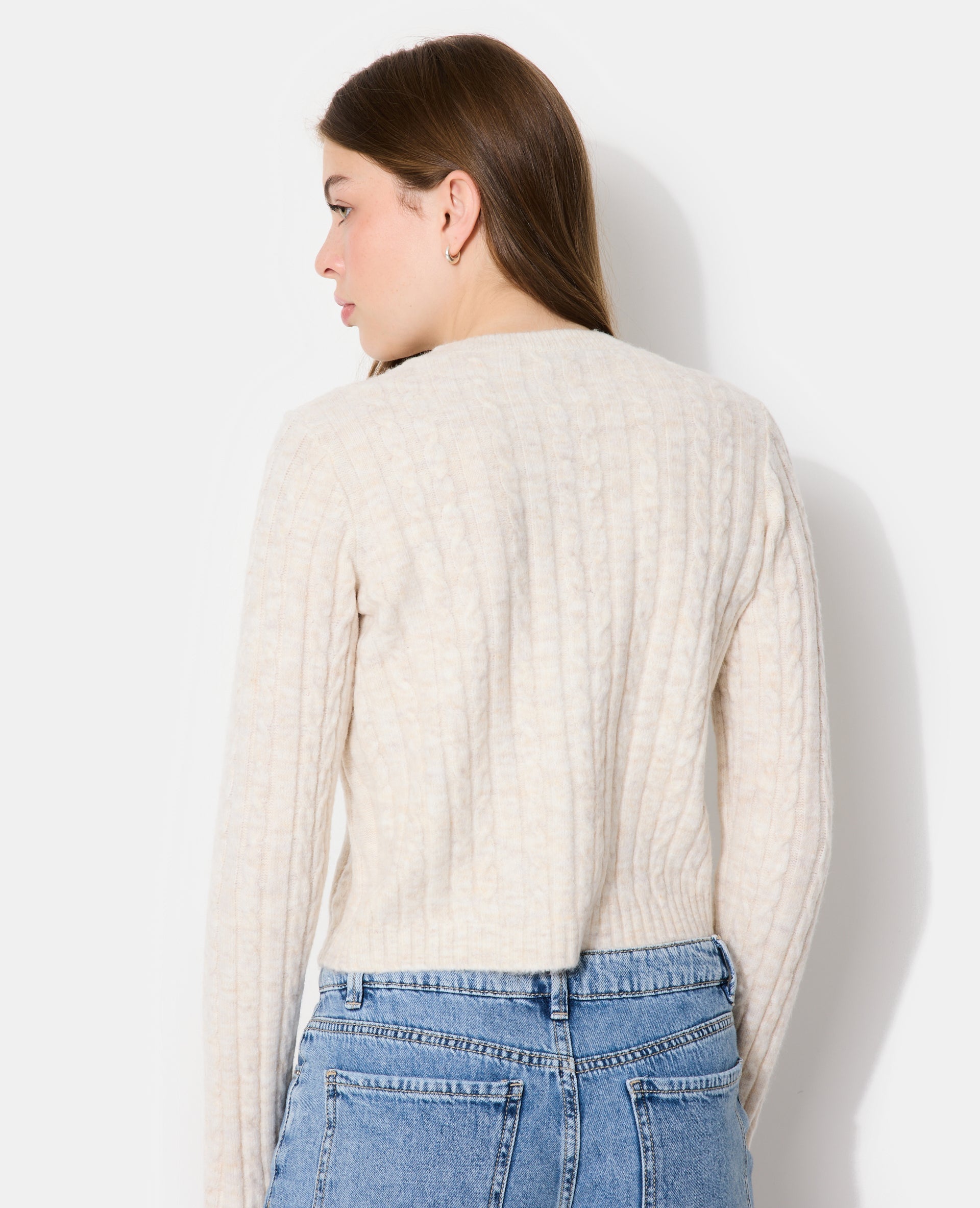 Gilet en maille torsadée