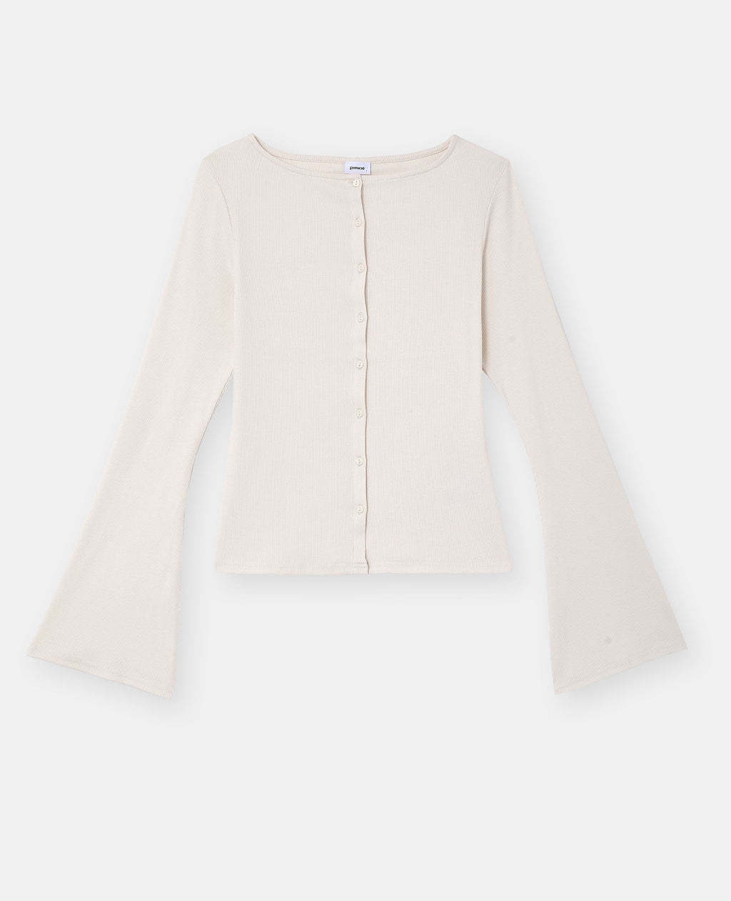 Top boutonné avec manches flare