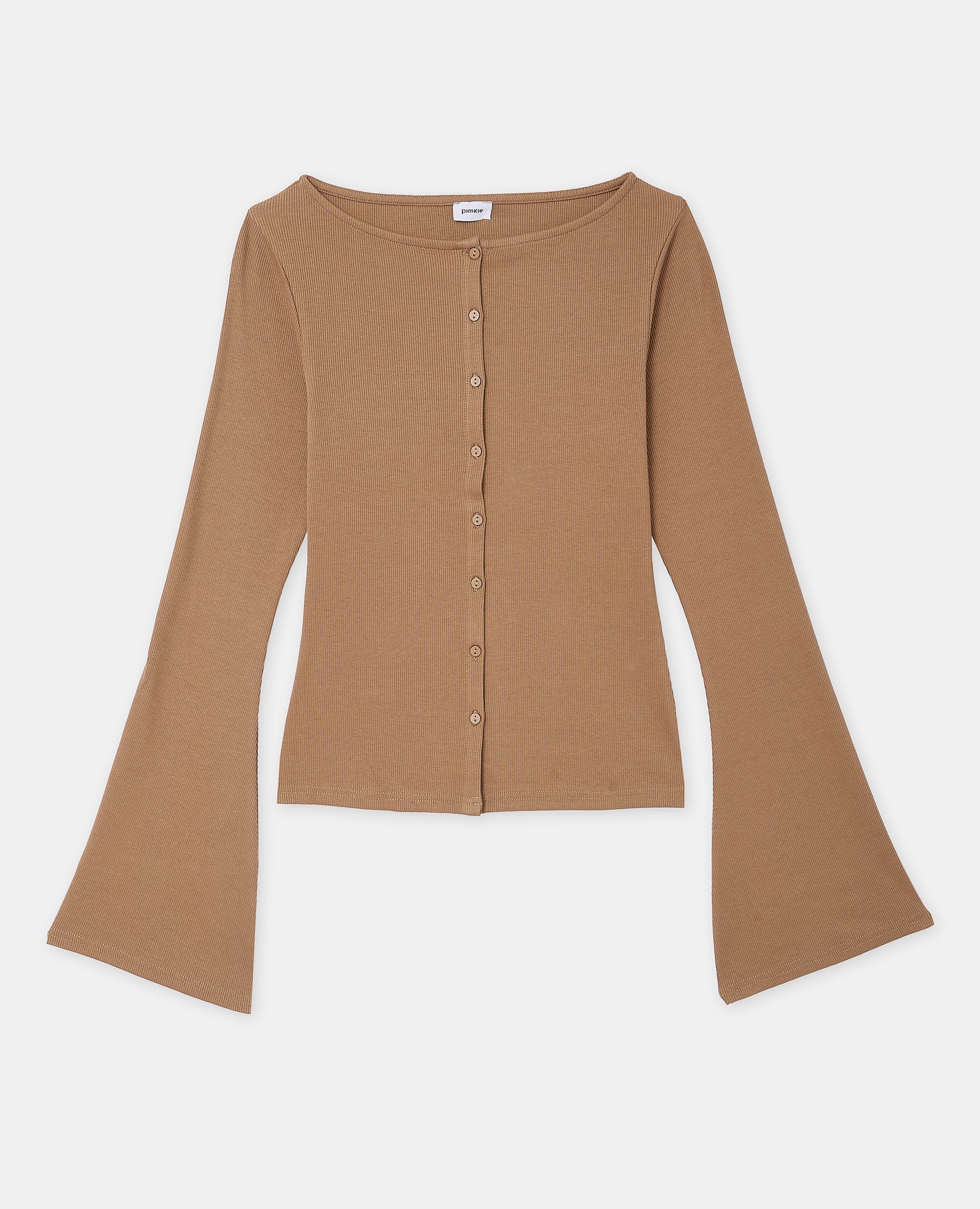 Top boutonné avec manches flare