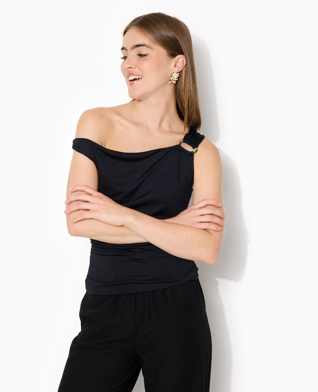 Top sans manches avec boucle fantaisie