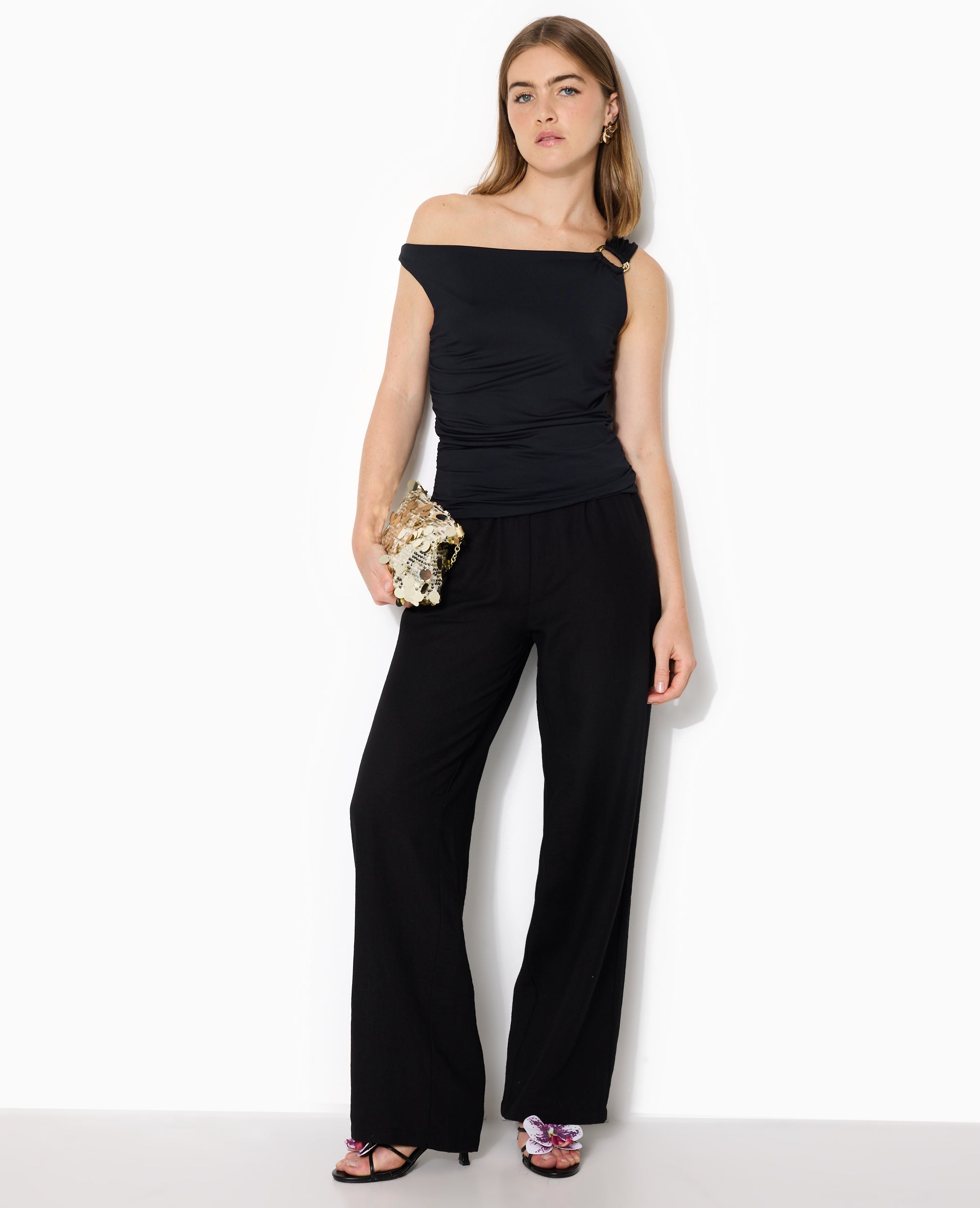 Top sans manches avec boucle fantaisie