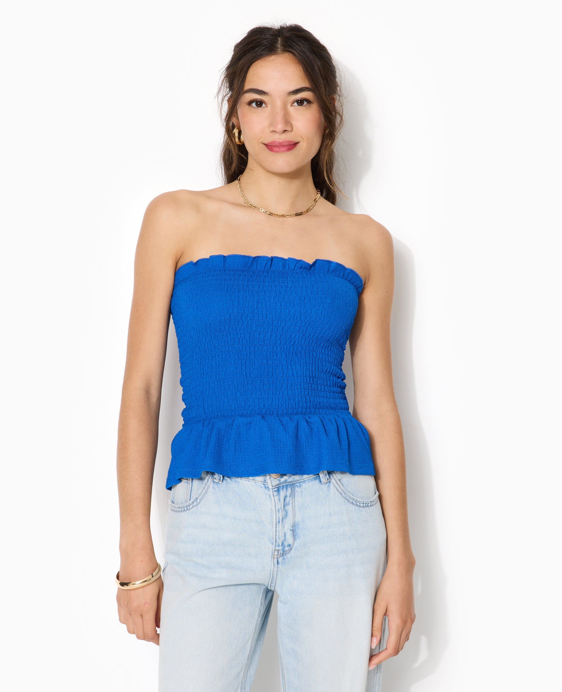Top bandeau en smock