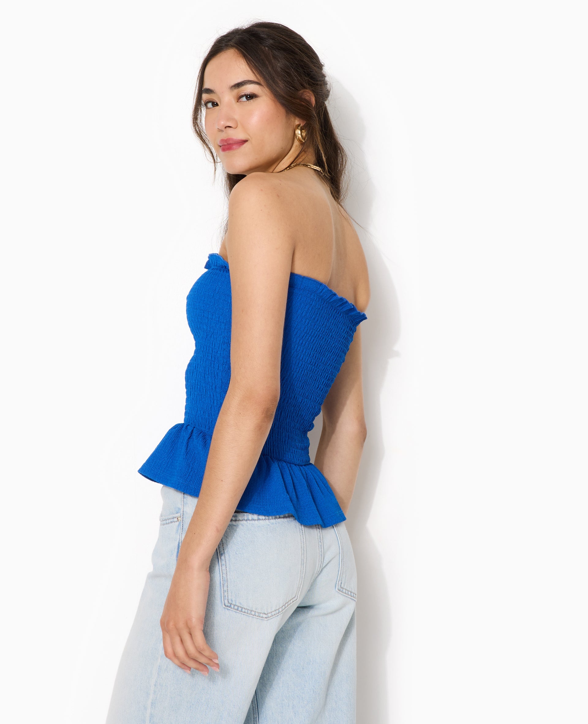 Top bandeau en smock