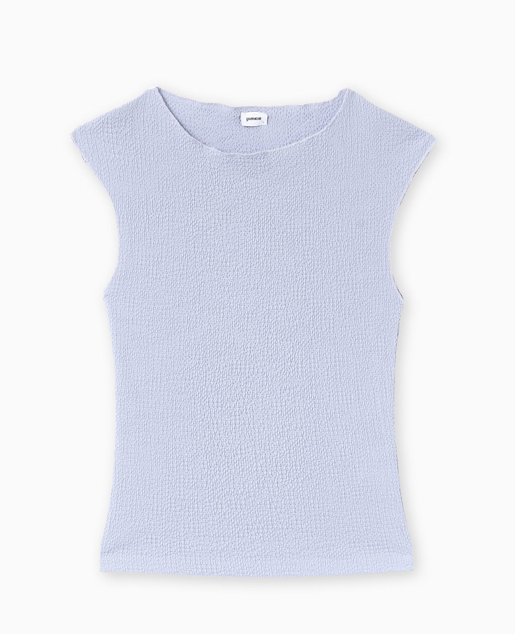 Top sans manches en tissu reliefé