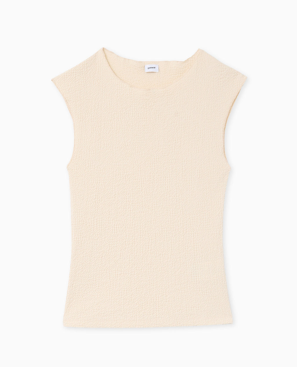 Top sans manches en tissu reliefé