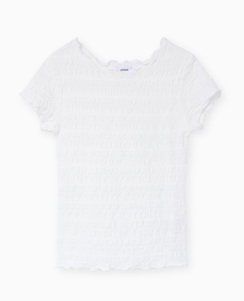 T-shirt manches courtes en maille reliefée