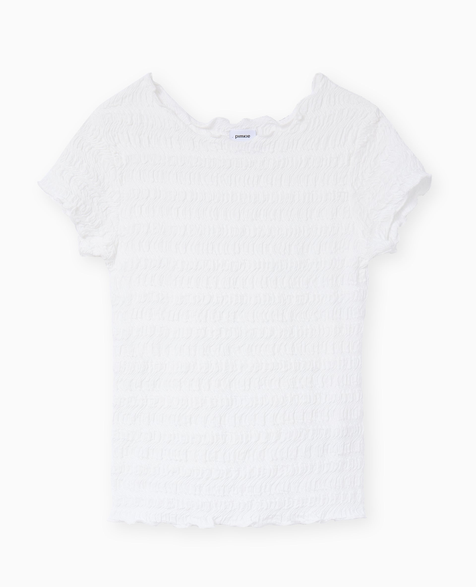 T-shirt manches courtes en maille reliefée