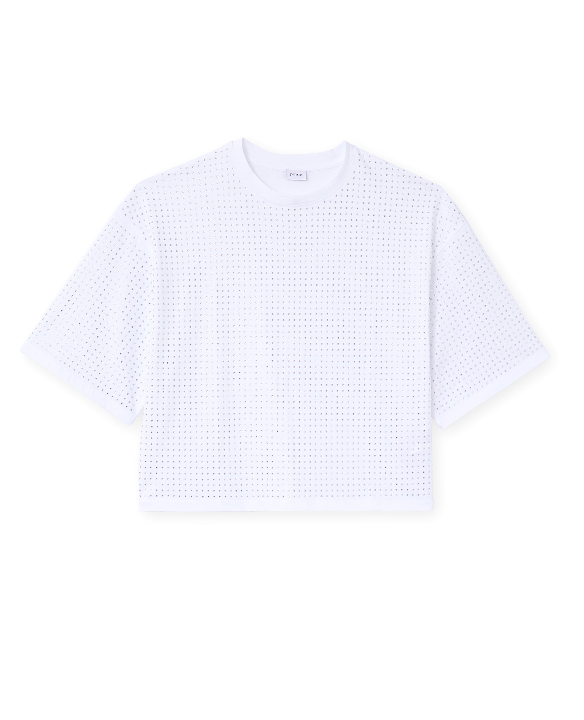 T-shirt manches courtes avec strass en all over