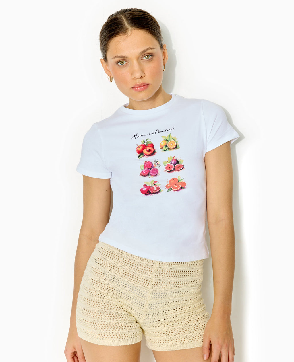 T-shirt manches courtes avec print devant