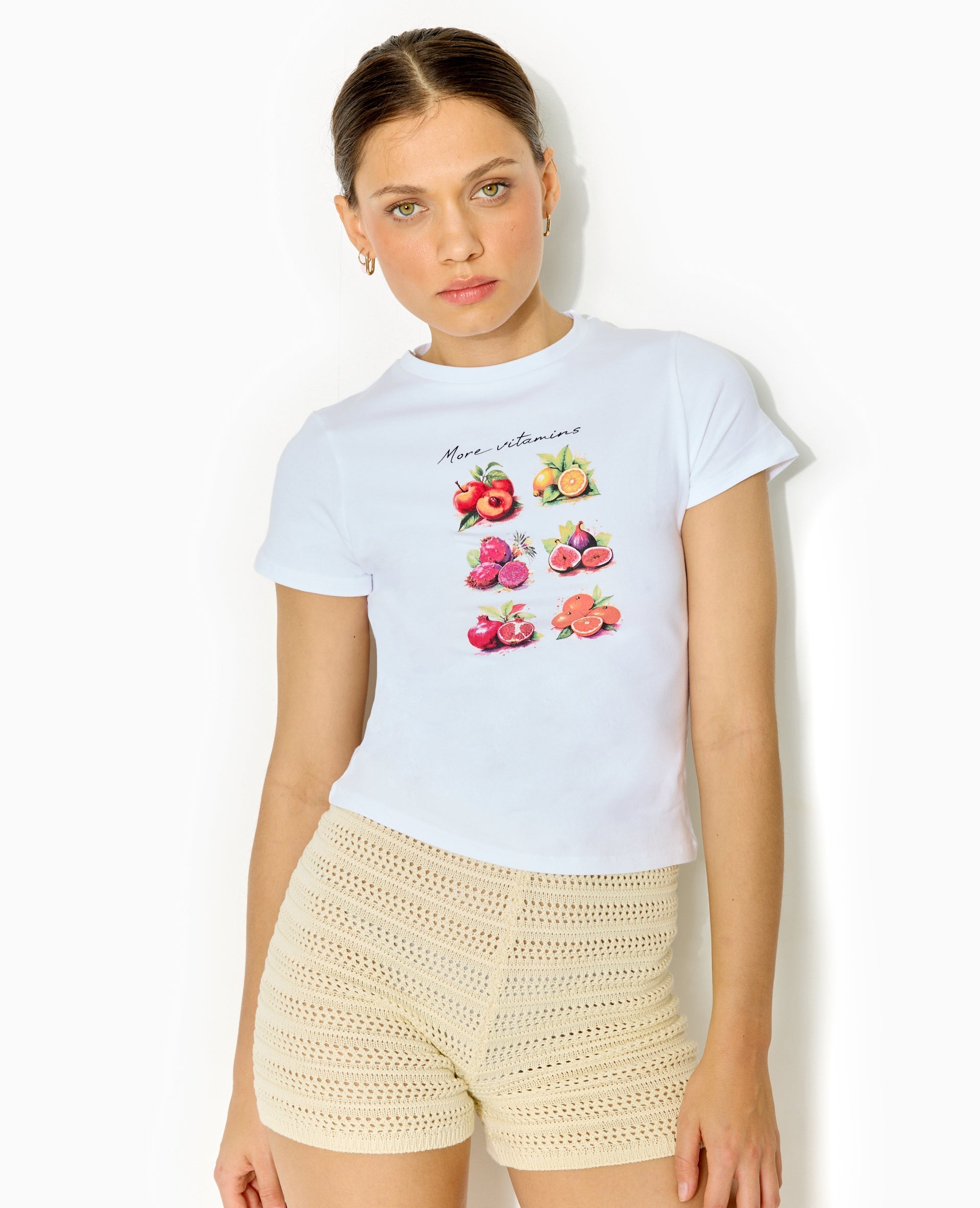T-shirt manches courtes avec print devant
