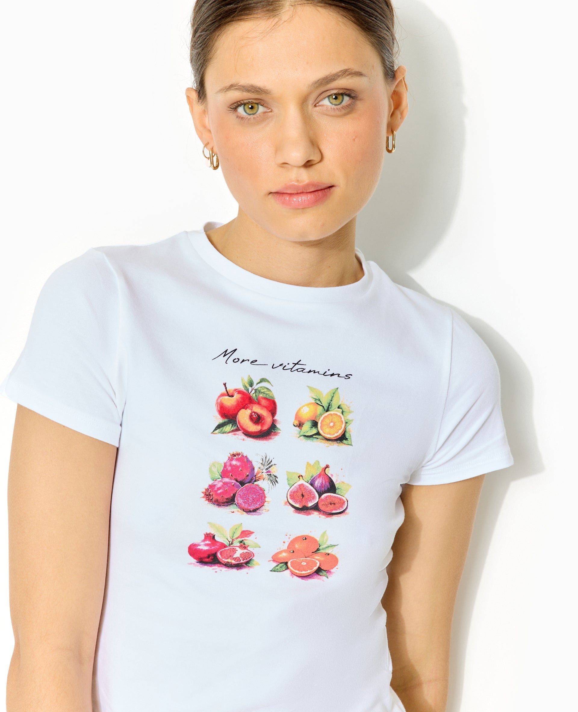 T-shirt manches courtes avec print devant