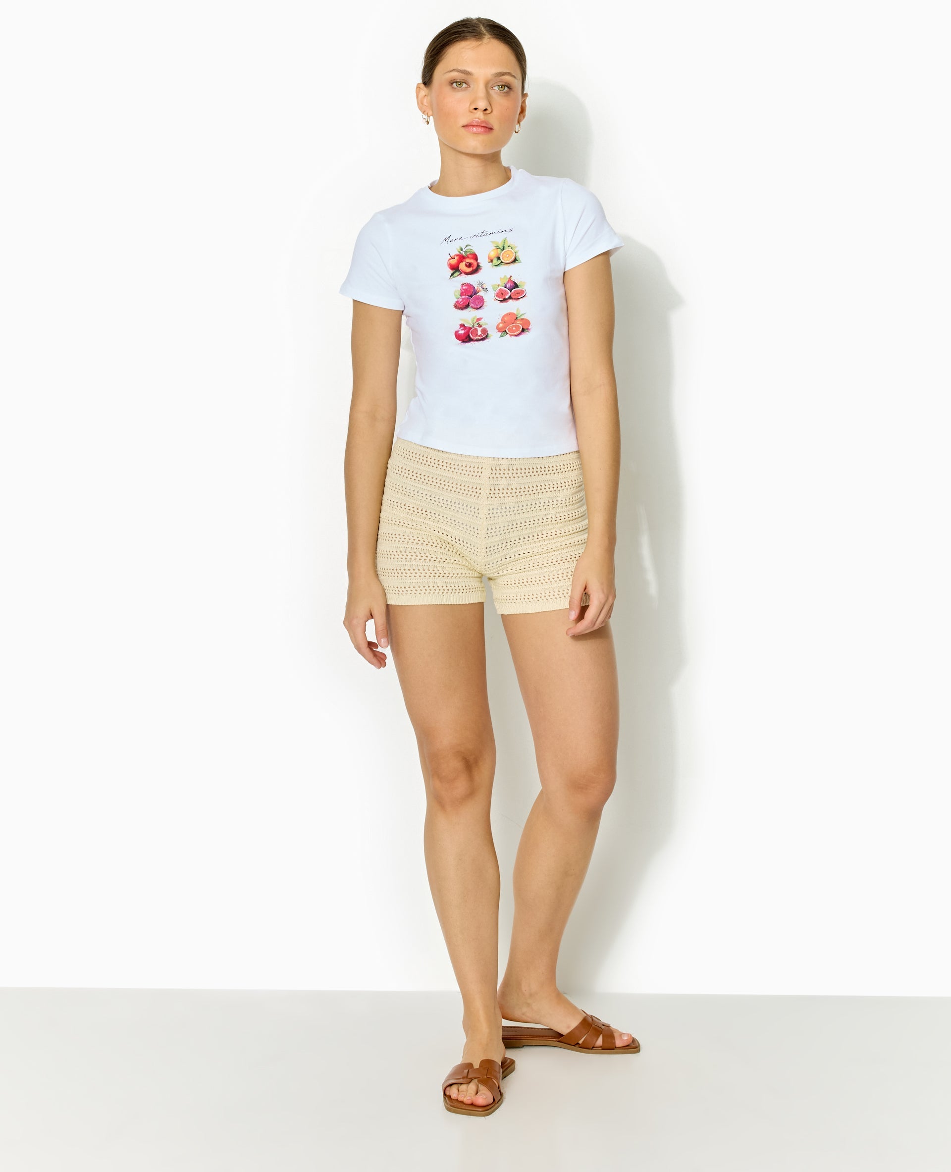 T-shirt manches courtes avec print devant