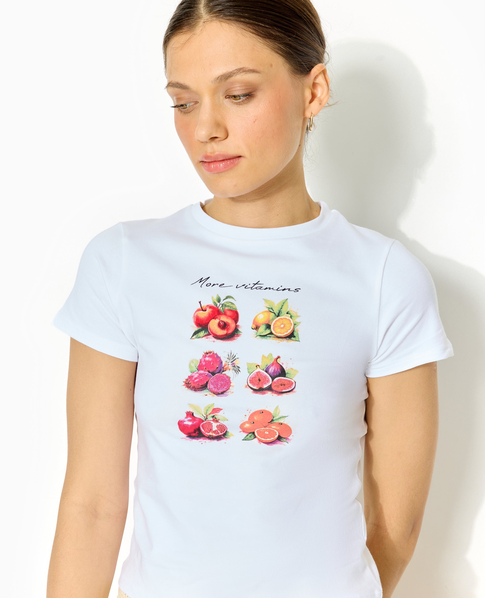 T-shirt manches courtes avec print devant