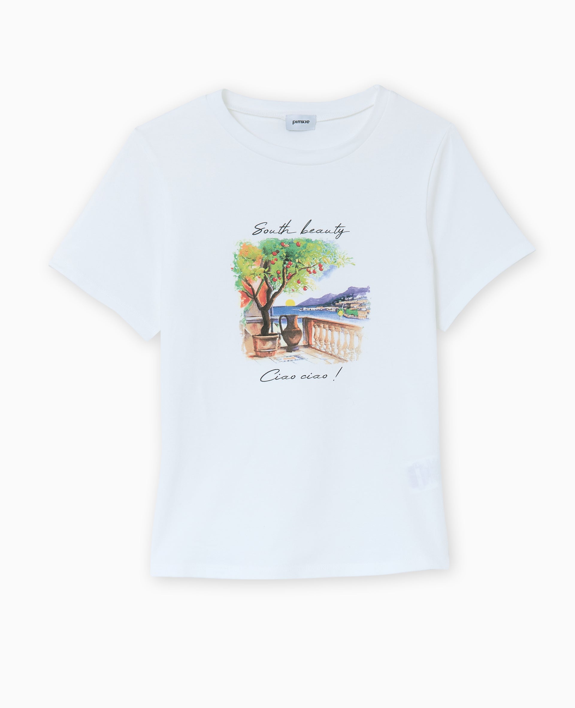 T-shirt manches courtes avec print devant
