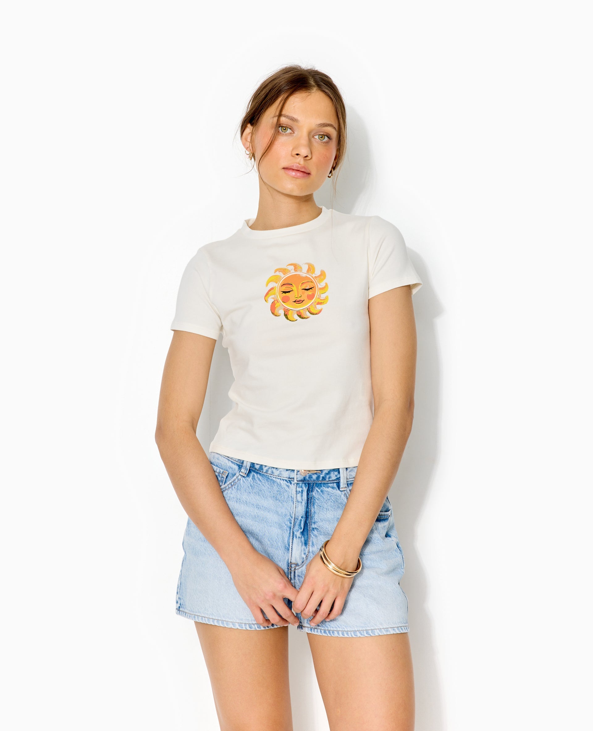 T-shirt manches courtes avec print devant