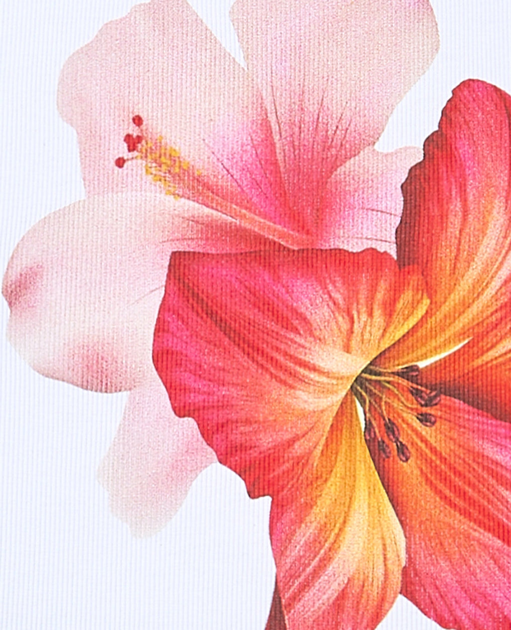 Débardeur en maille côtelée avec maxi fleurs