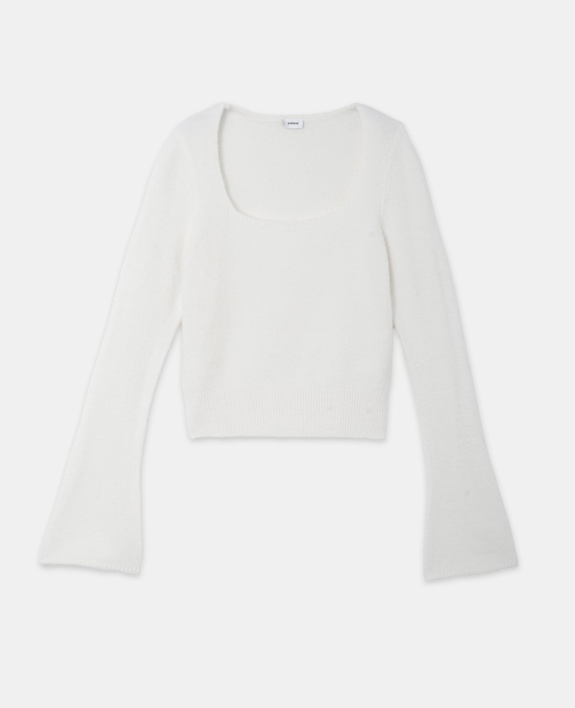 Pull encolure carrée avec manches flare