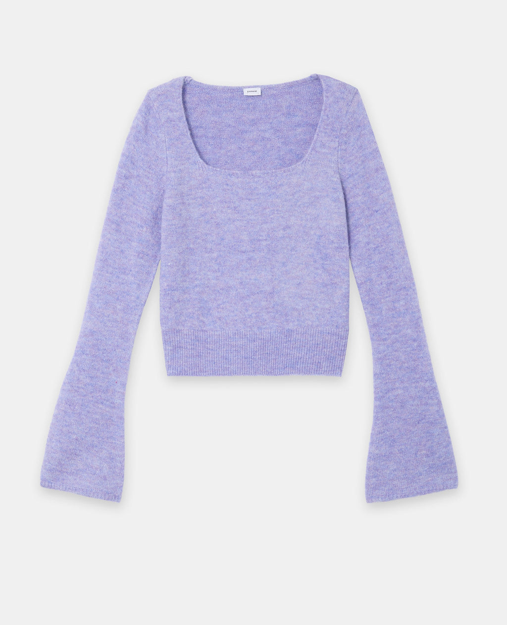 Pull encolure carrée avec manches flare