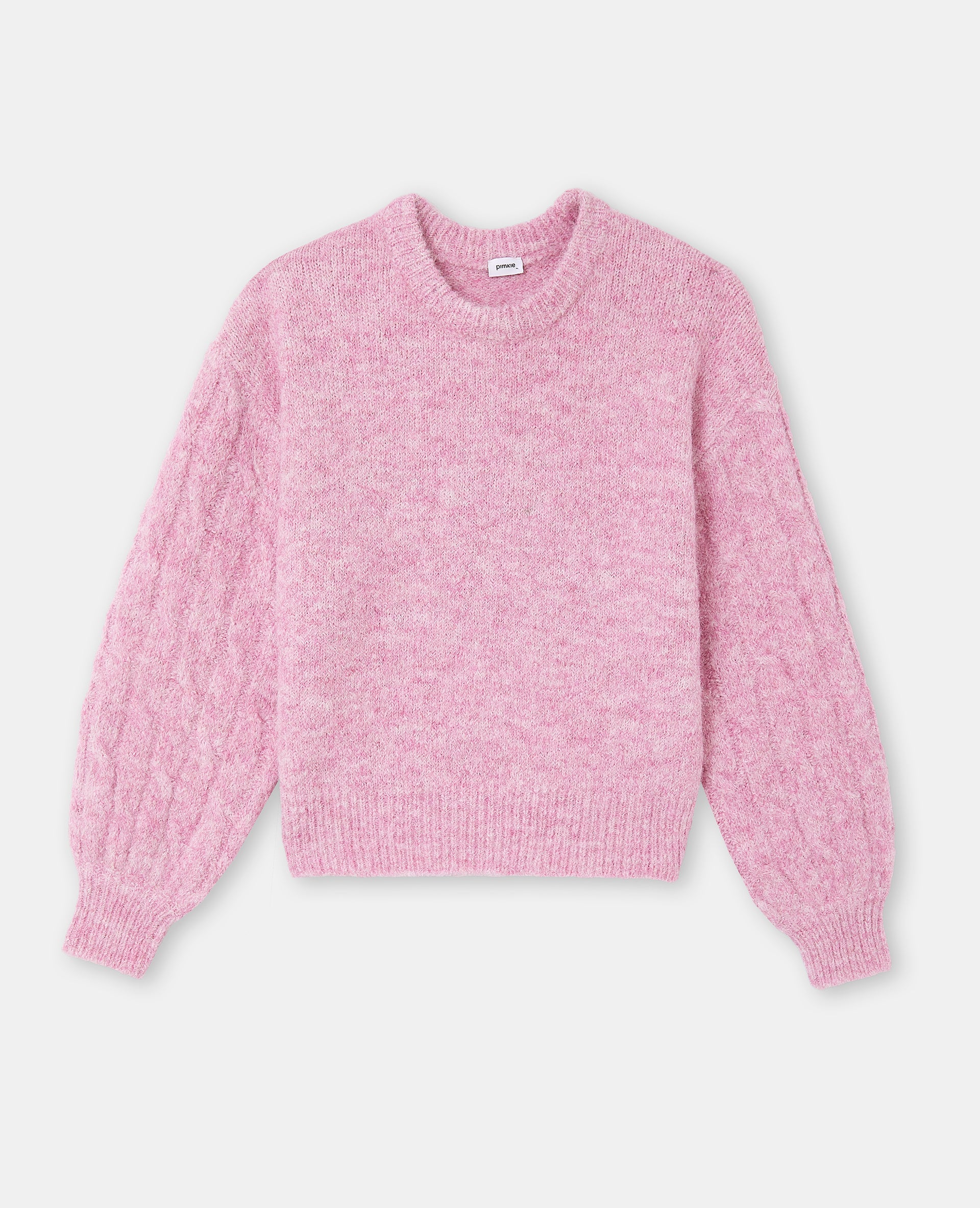 Pull ample avec manches en maille torsadée
