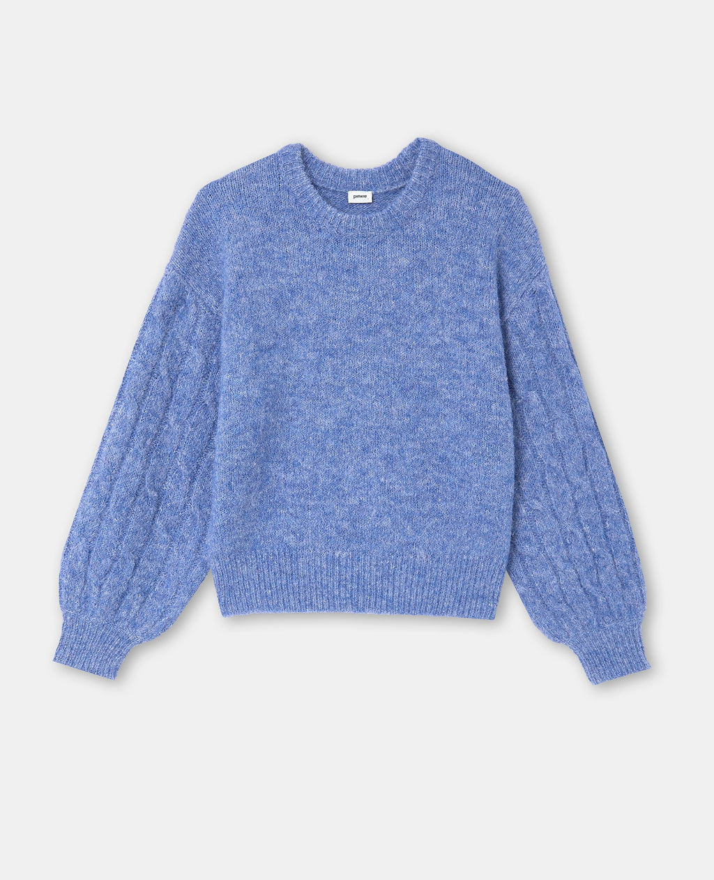 Pull ample avec manches en maille torsadée