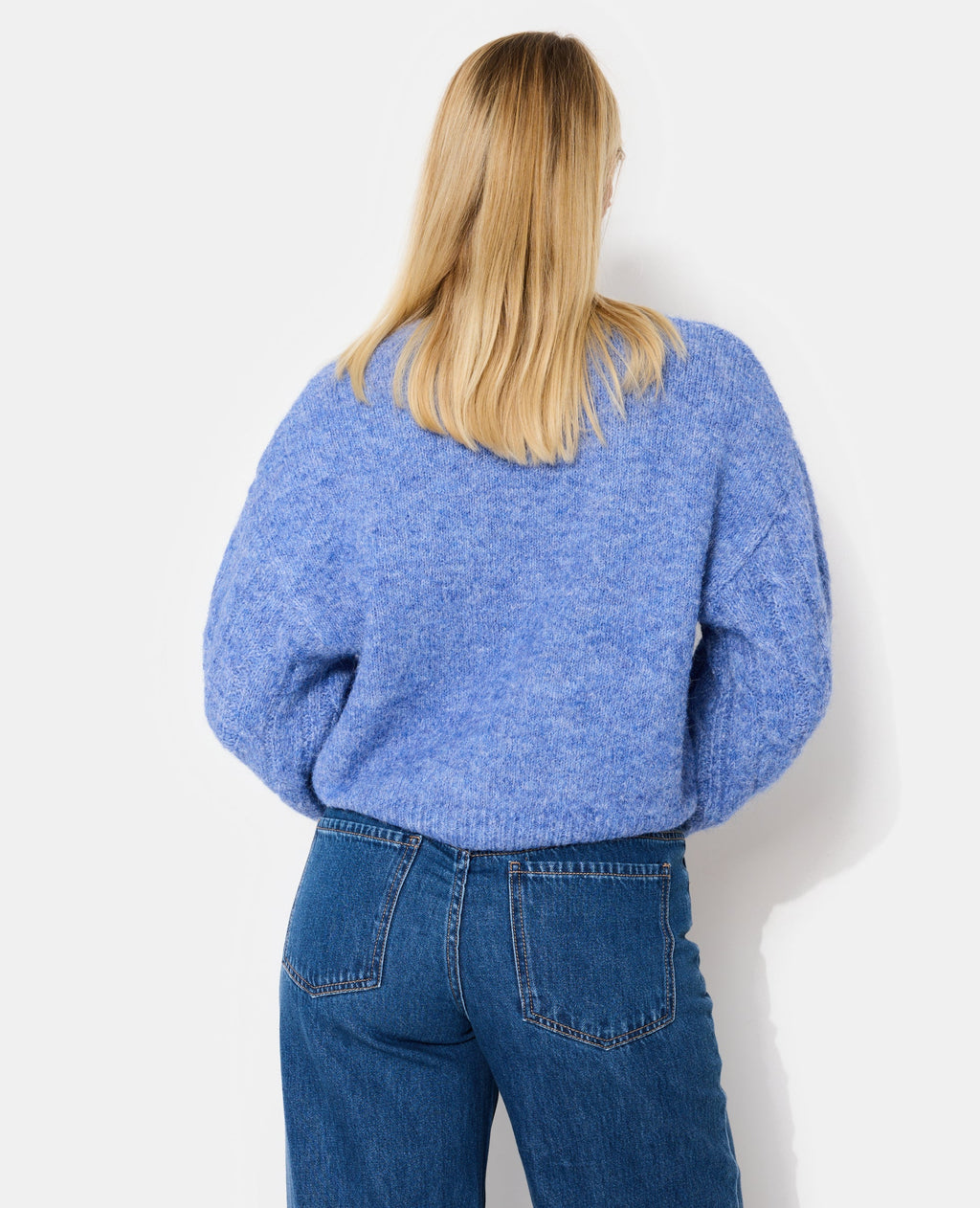 Pull ample avec manches en maille torsadée