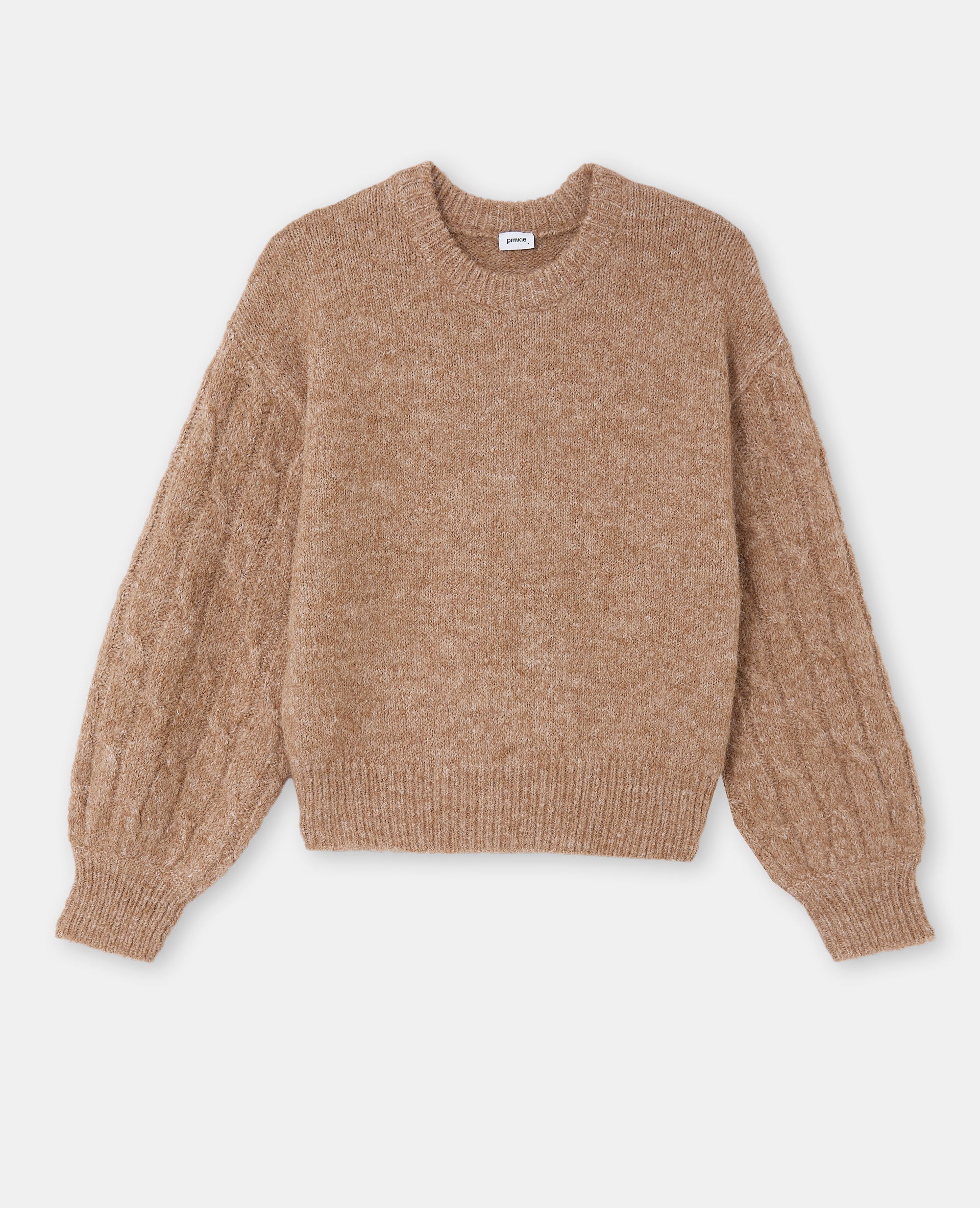 Pull ample avec manches en maille torsadée