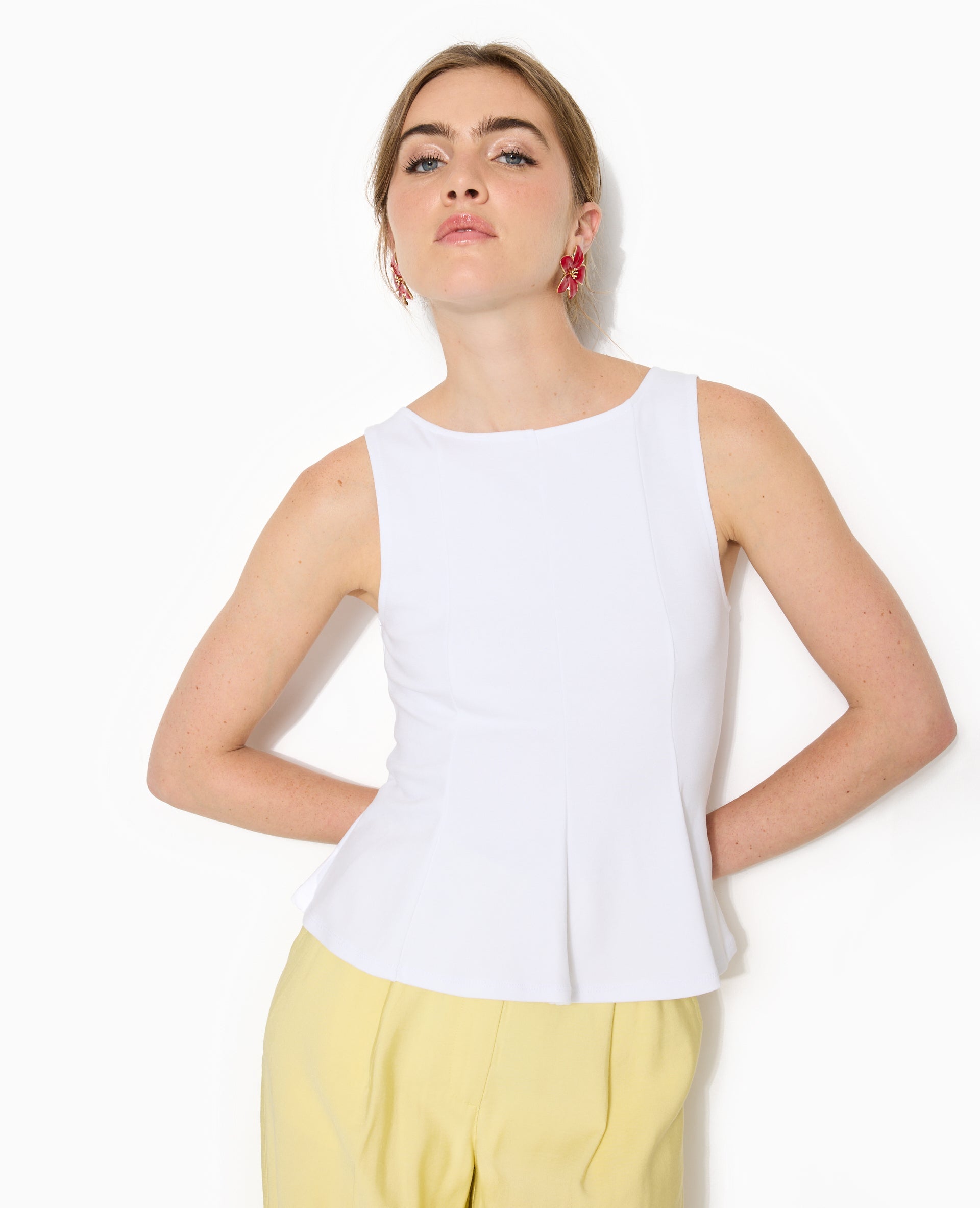 Débardeur forme peplum
