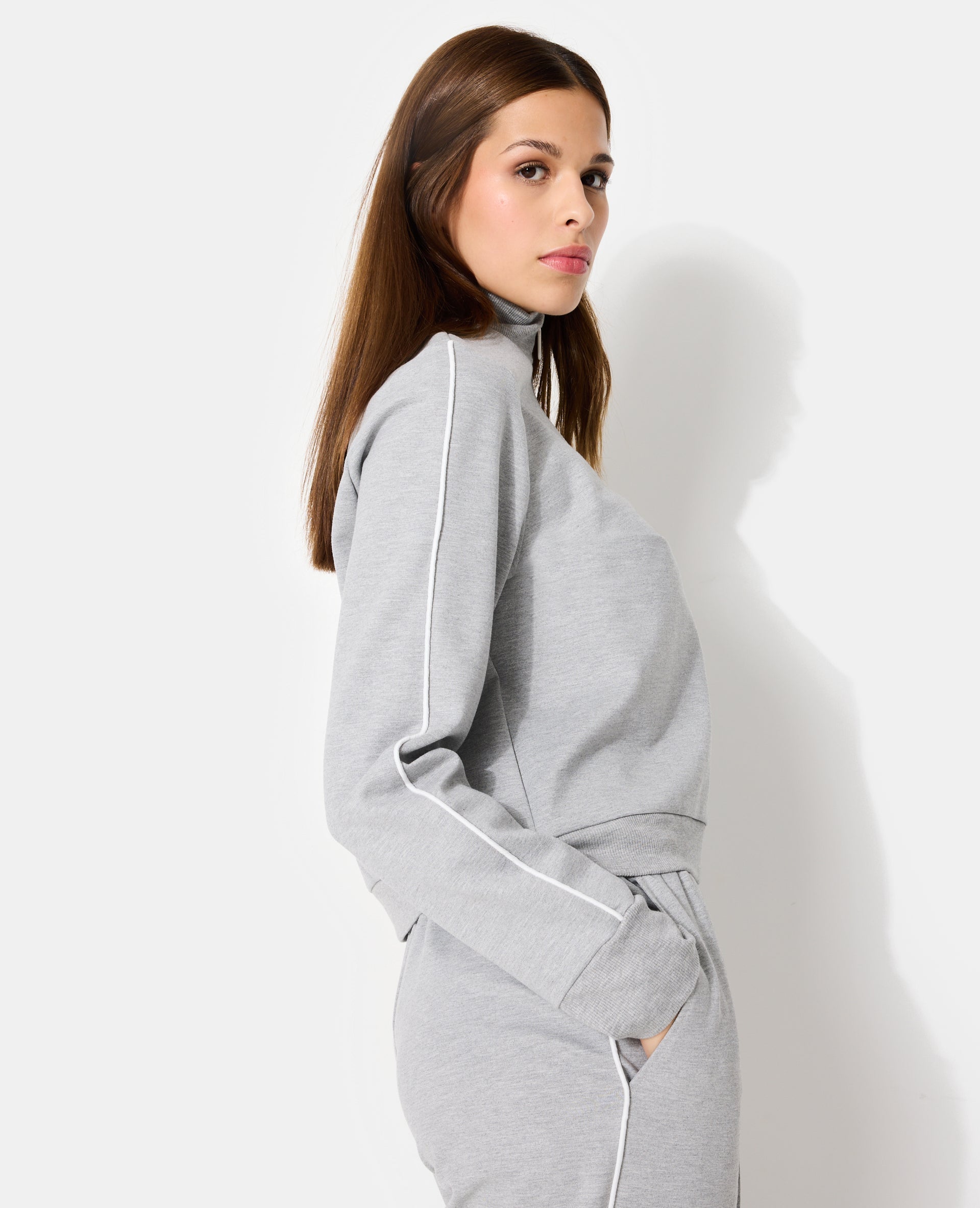 Sweat col camionneur esprit sport
