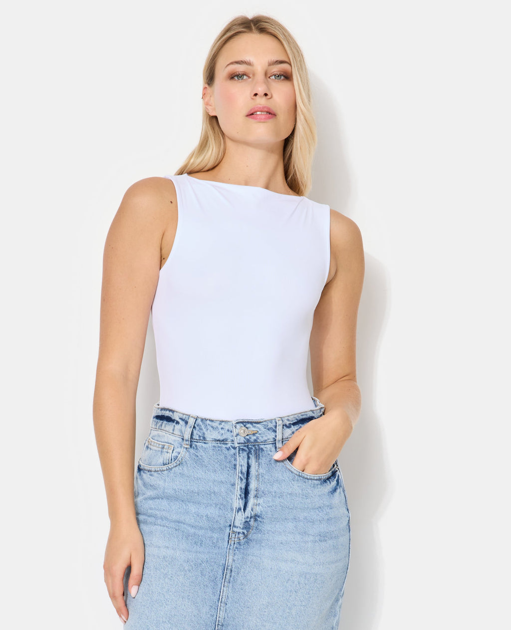 Body sans manches encolure bateau
