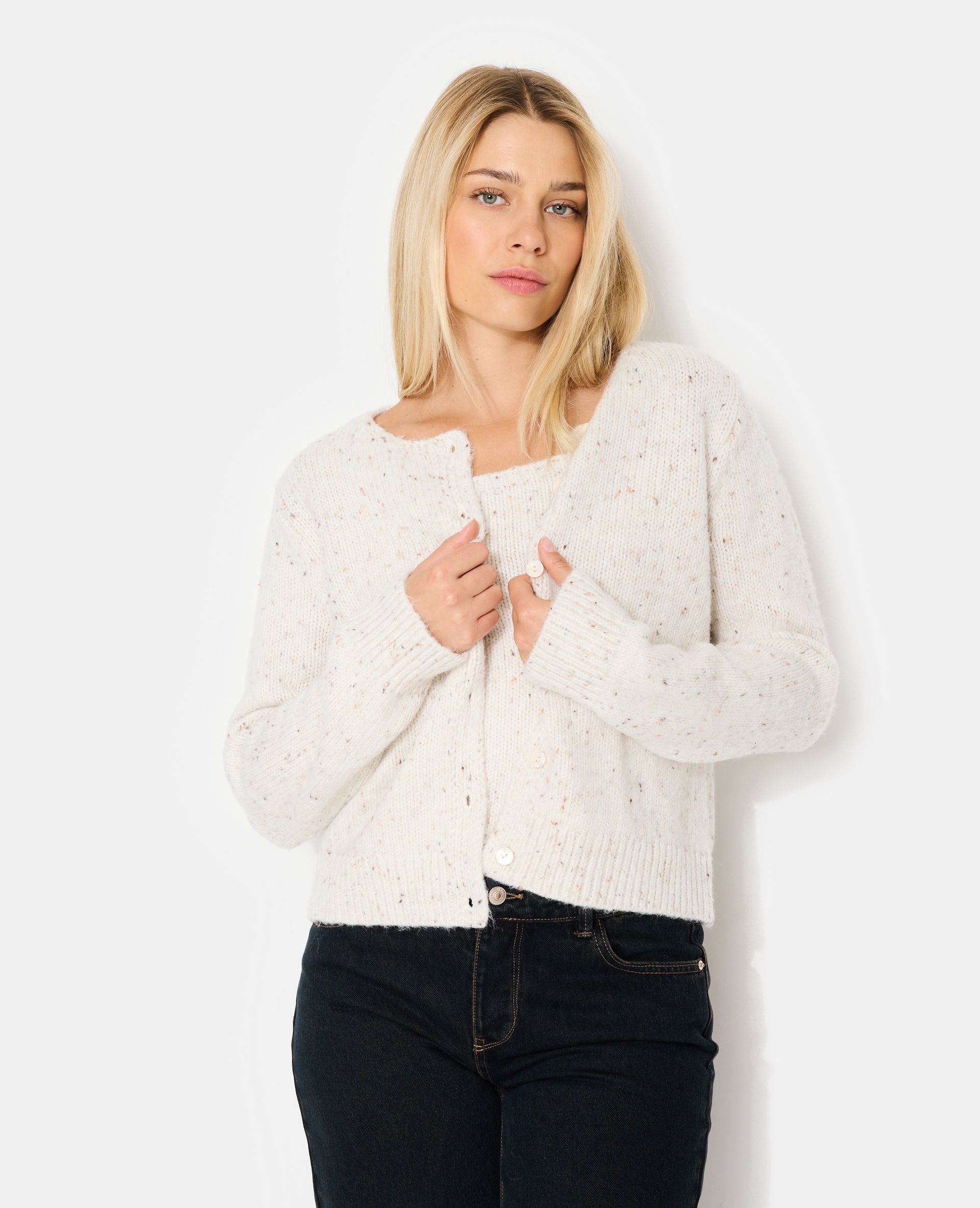 Gilet en maille moulinée