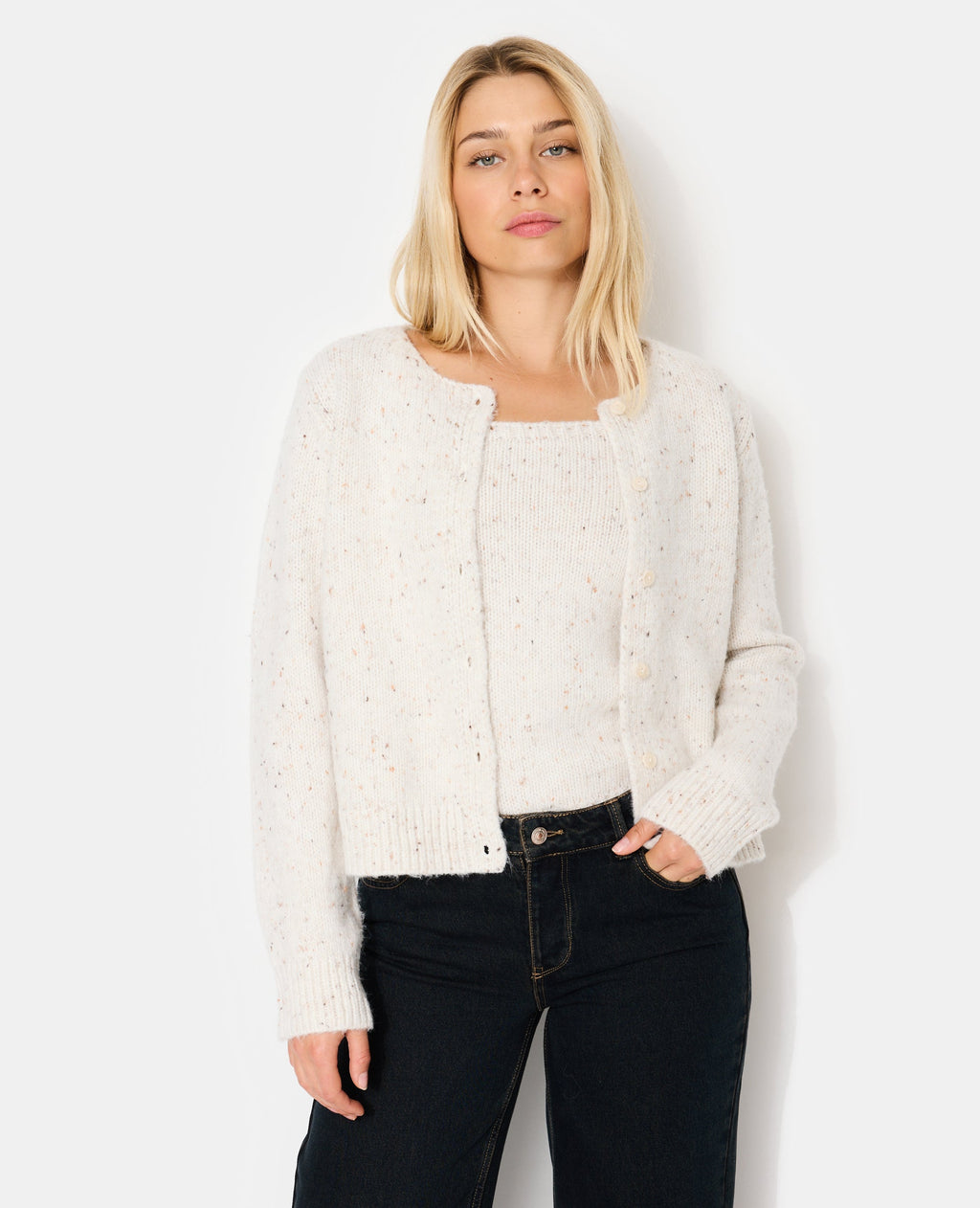 Gilet en maille moulinée
