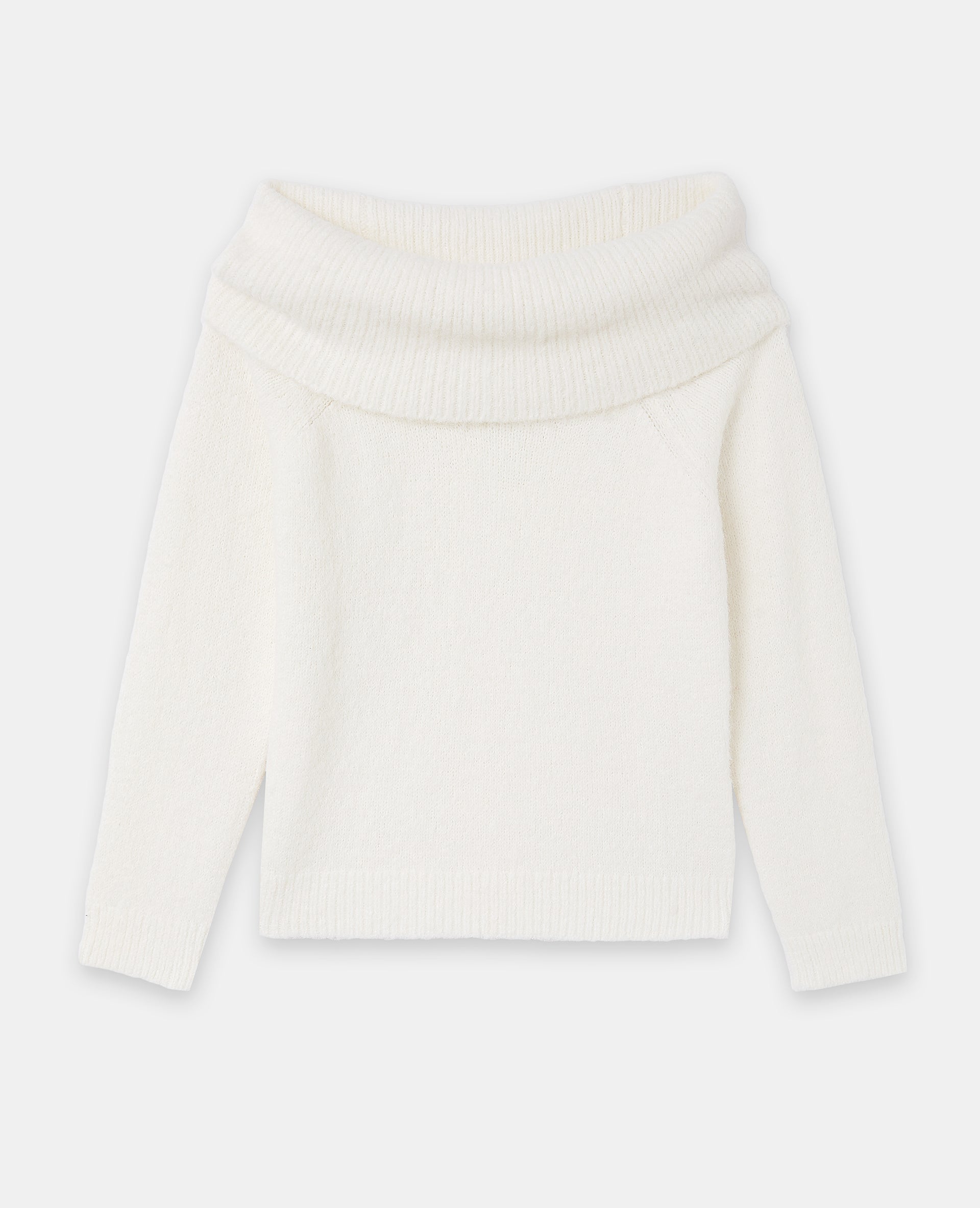 Pull encolure Bardot en maille douce