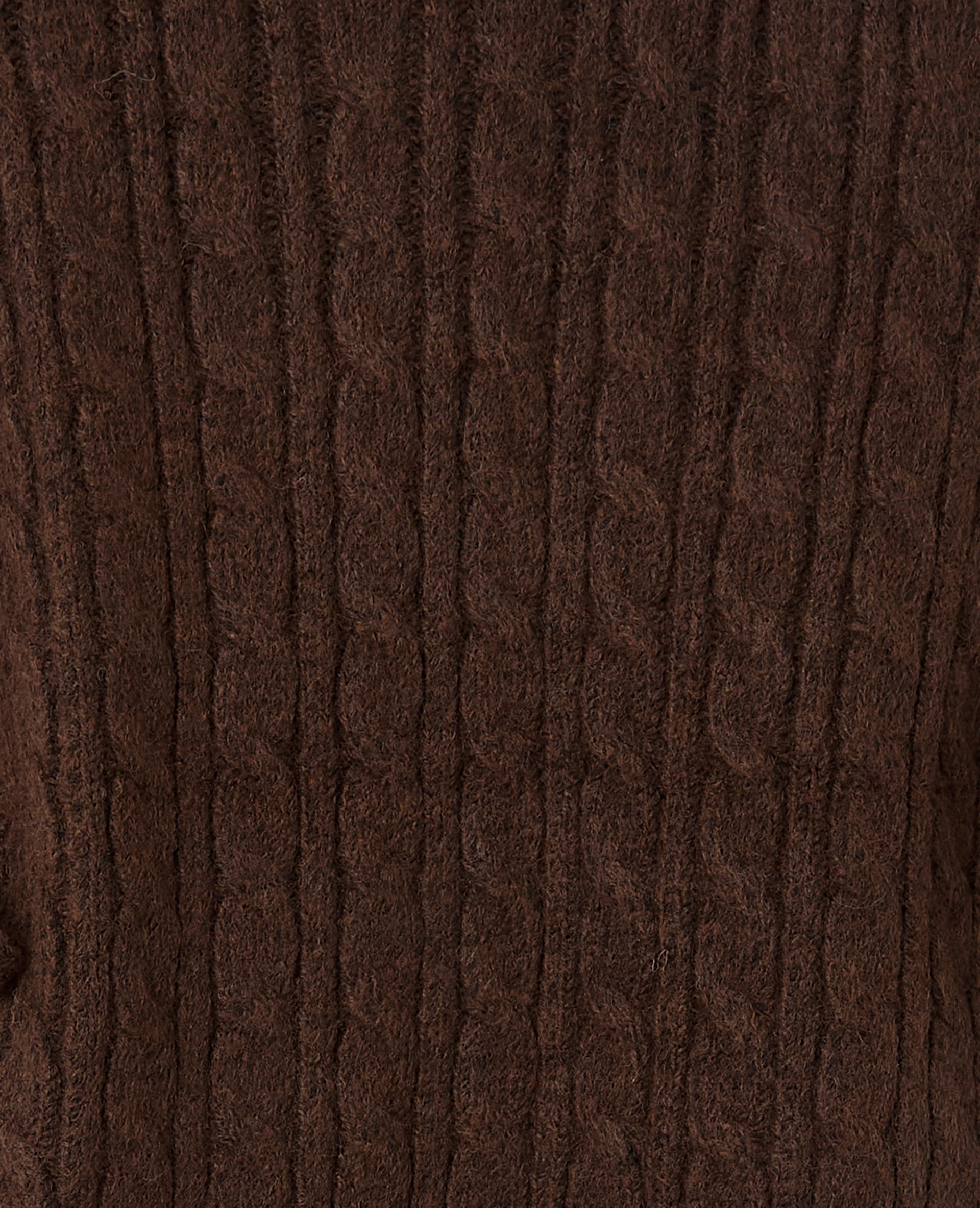 Pull sans manches en maille torsadée avec nouettes