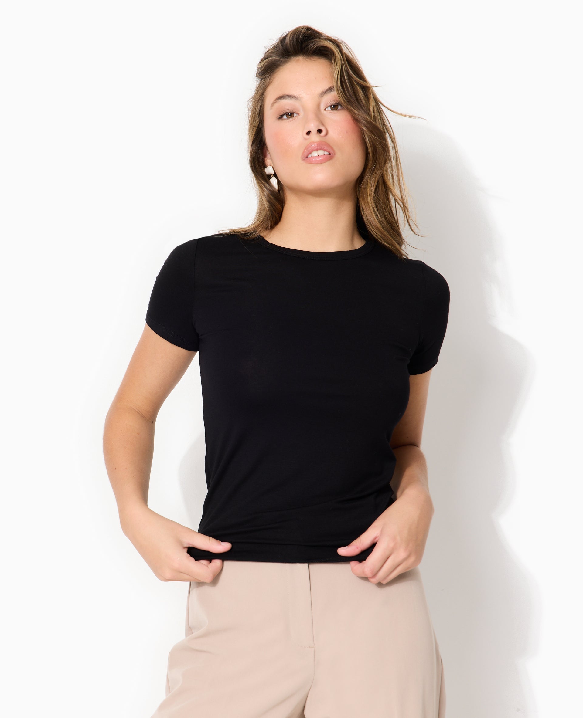 T-shirt ajusté et fluide