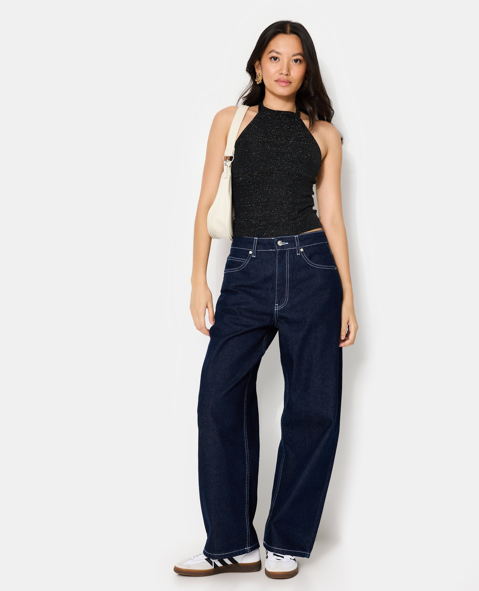 Top dos-nu avec fils lurex