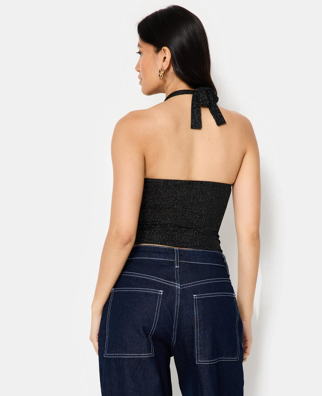 Top dos-nu avec fils lurex