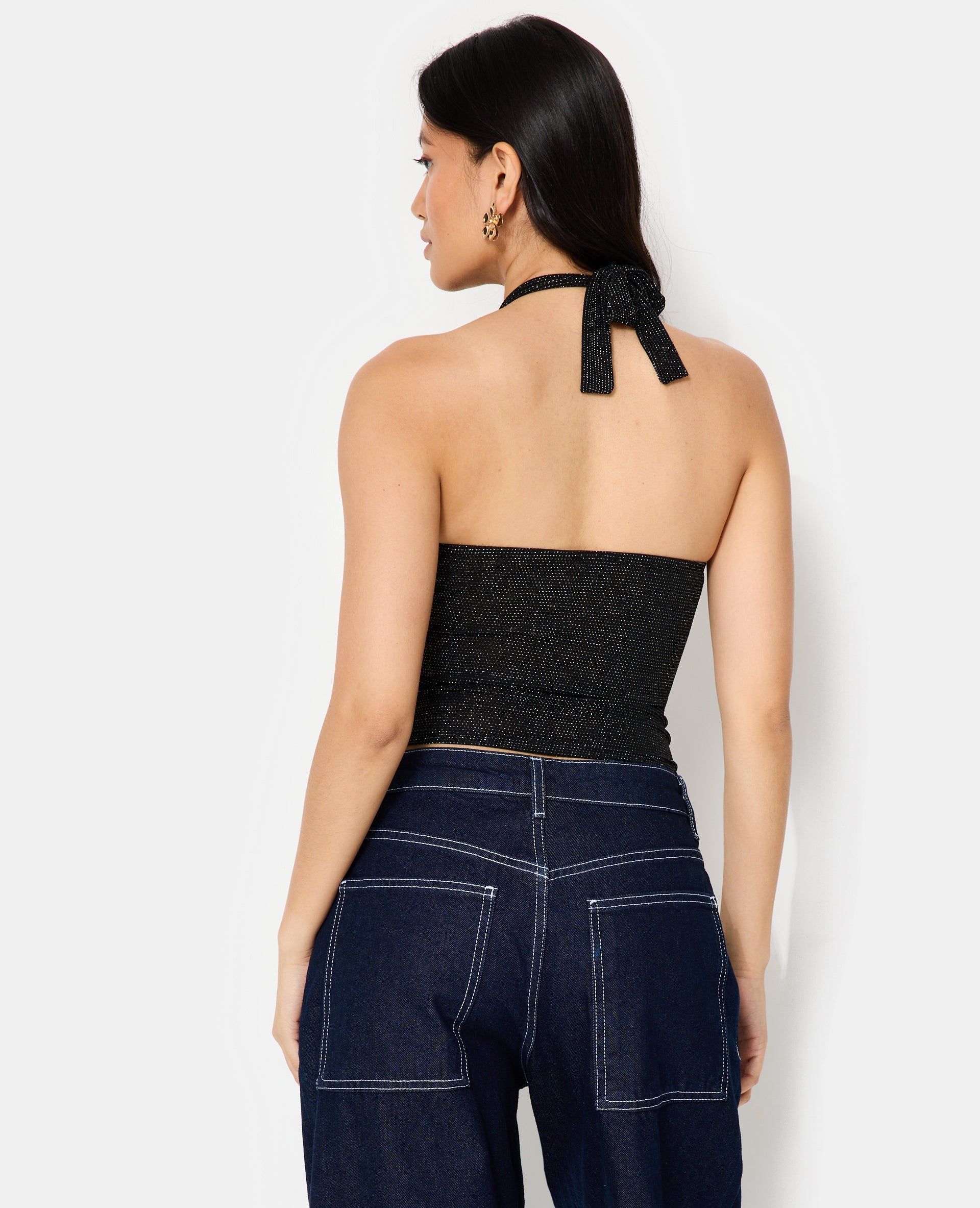 Top dos-nu avec fils lurex