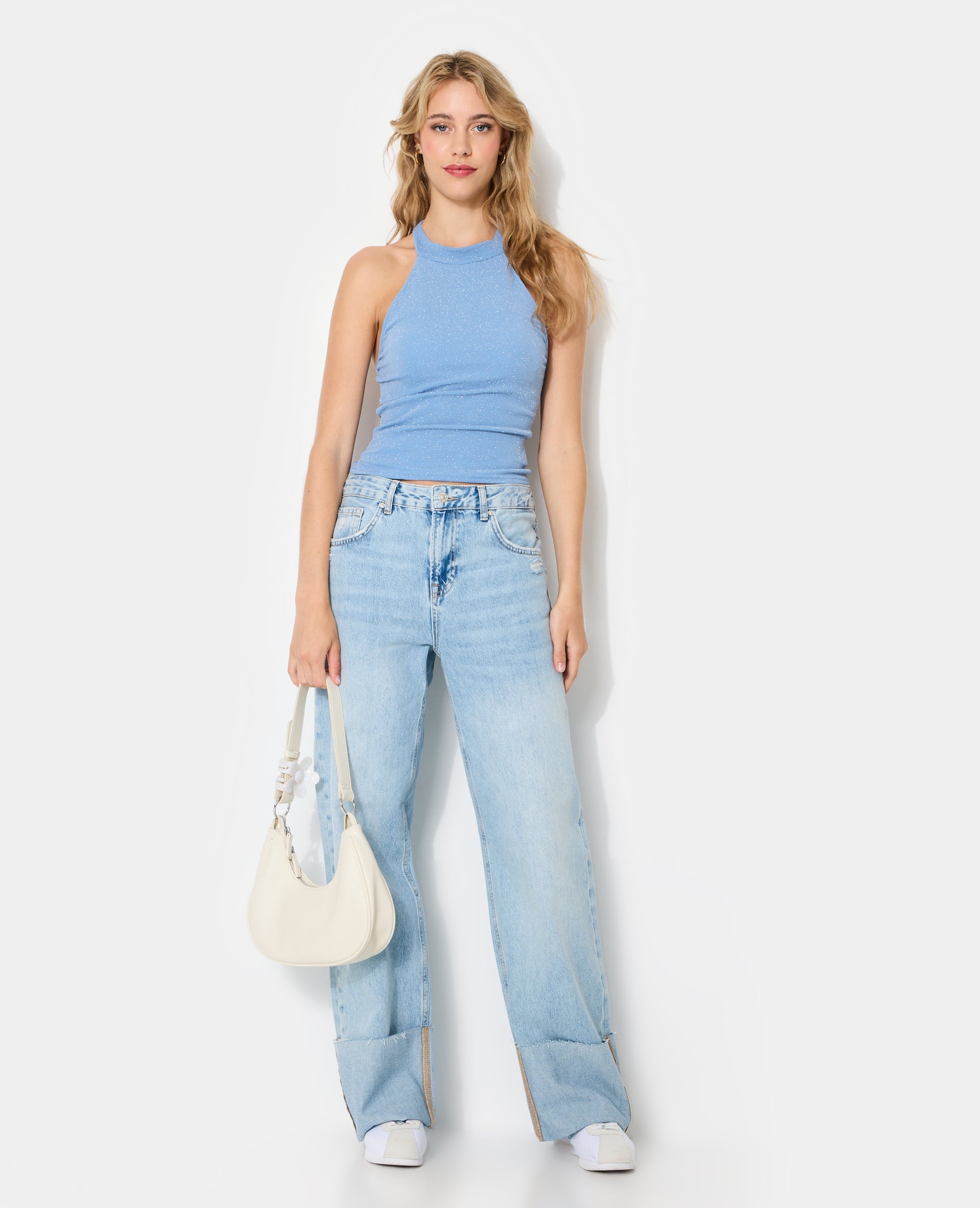 Top dos-nu avec fils lurex