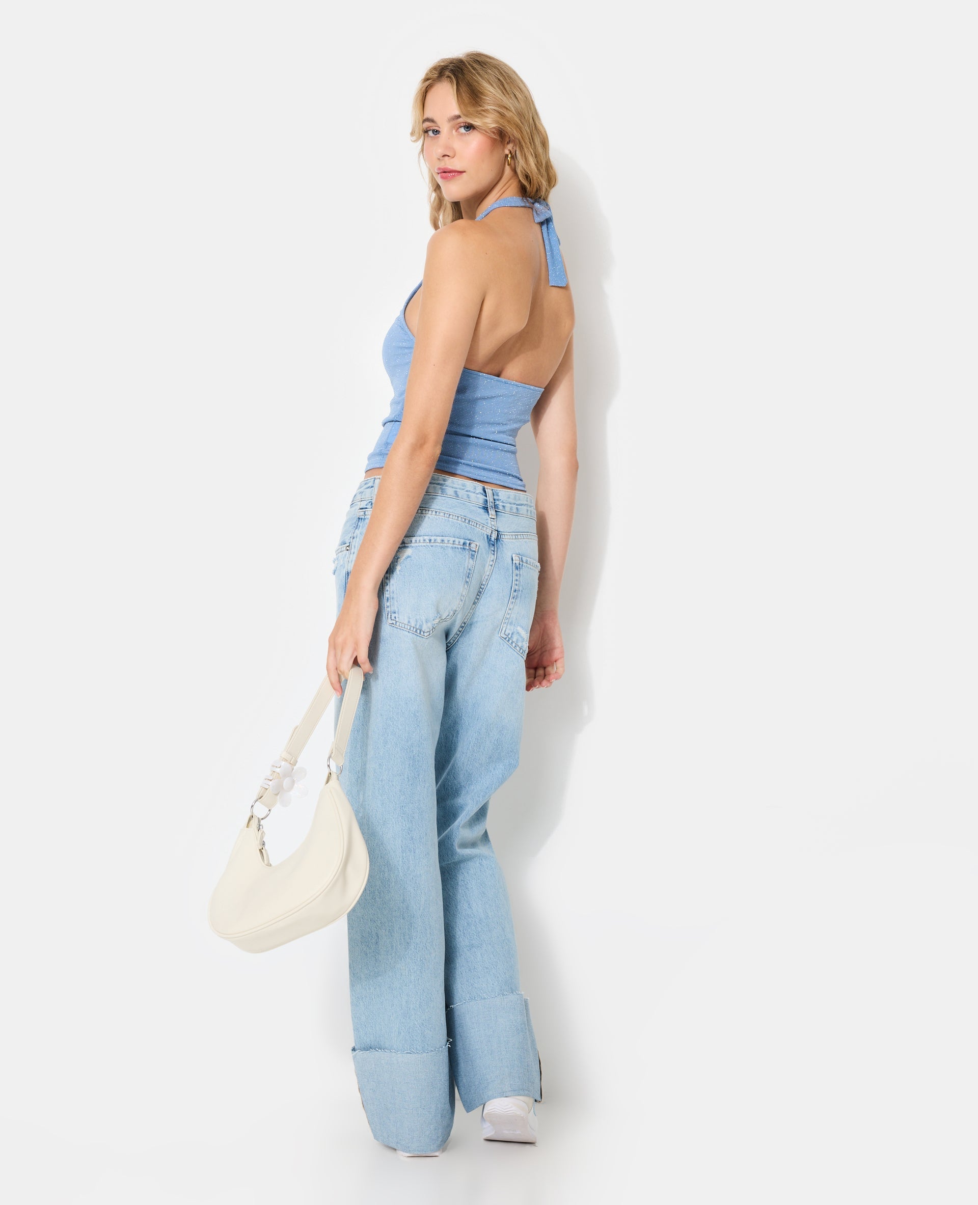 Top dos-nu avec fils lurex