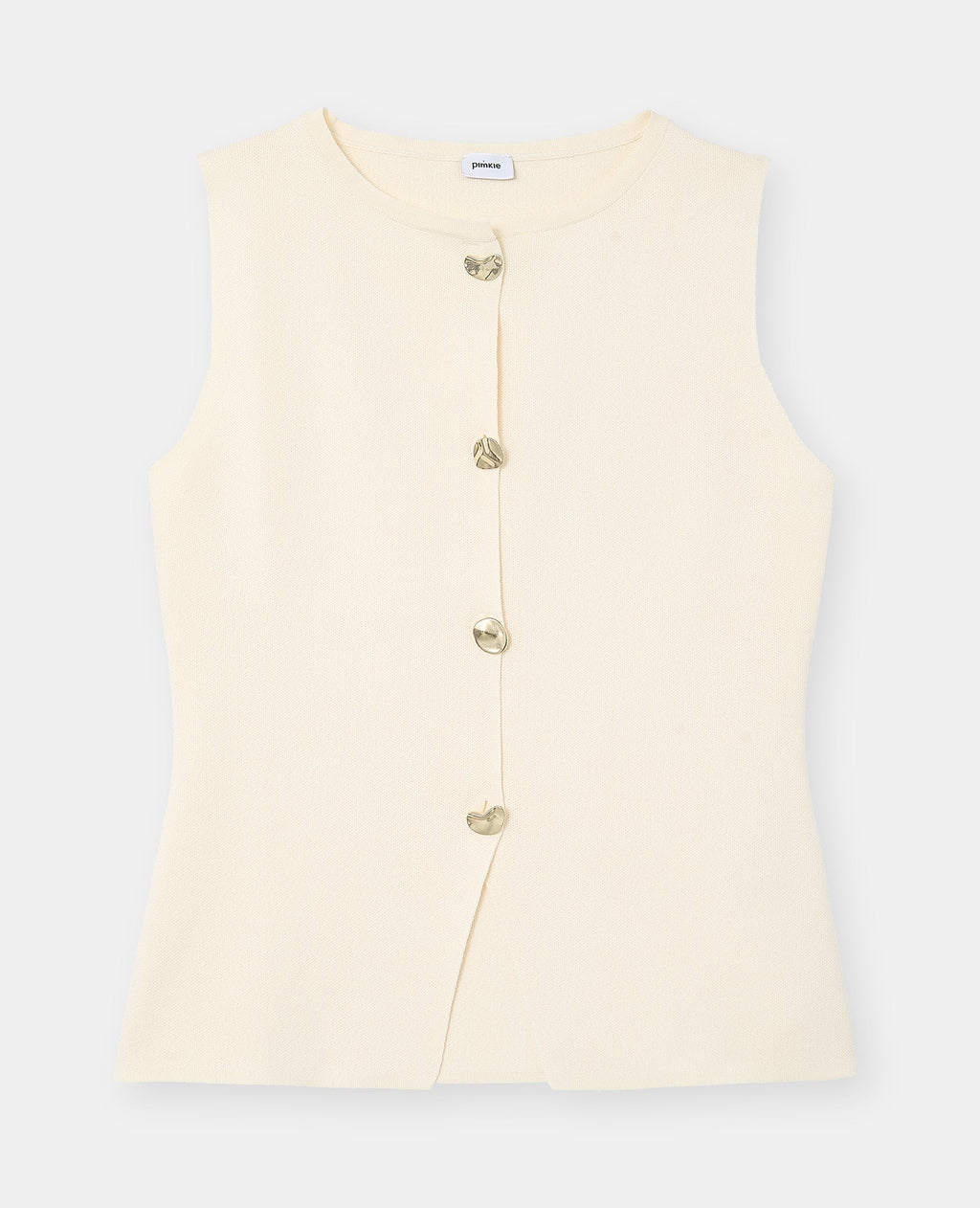 Gilet sans manches avec boutons fantaisie