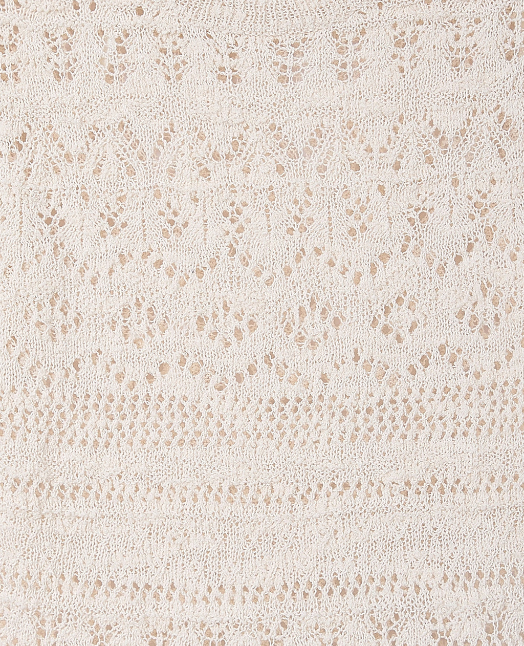 Pull manches courtes en maille ajourée