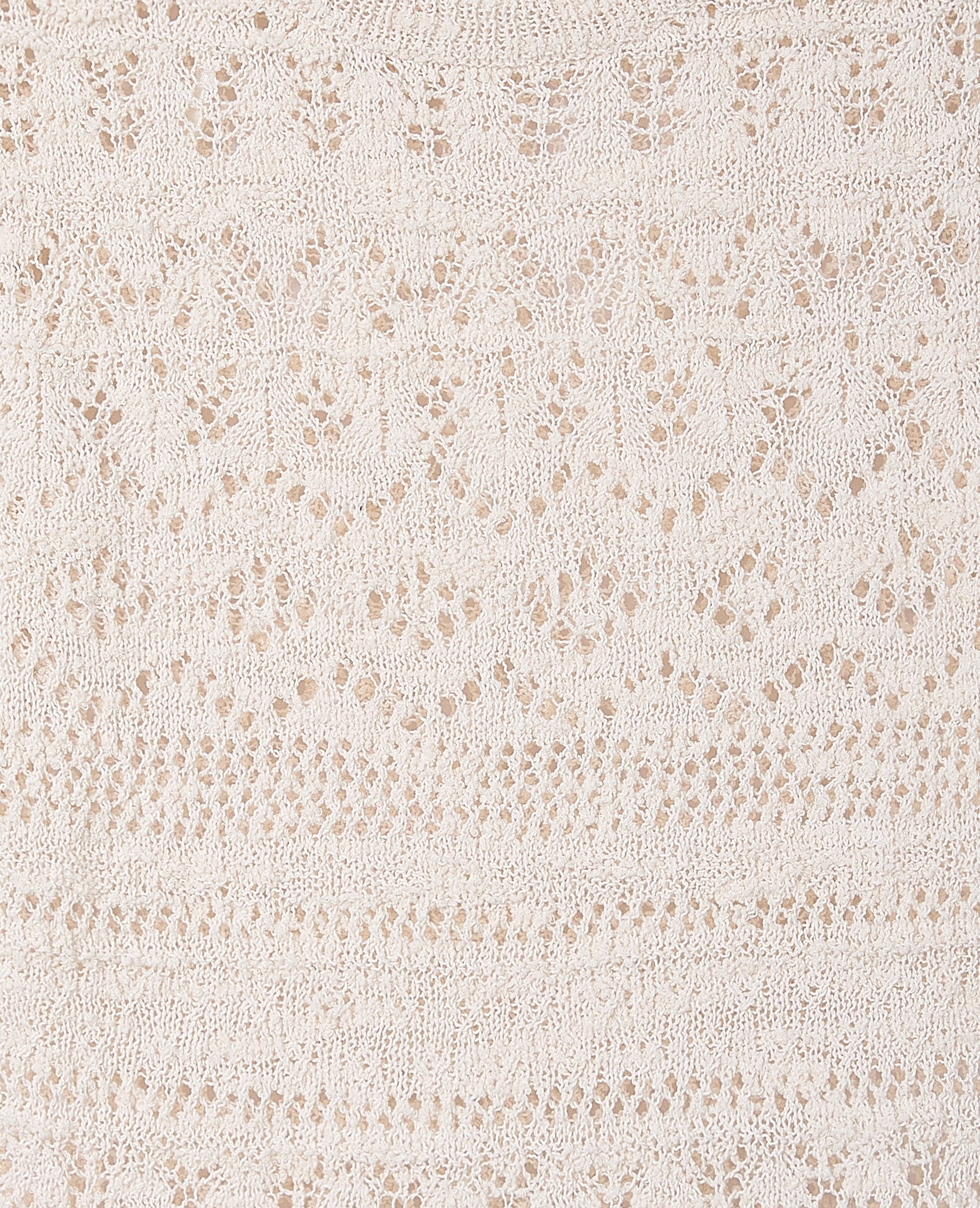 Pull manches courtes en maille ajourée
